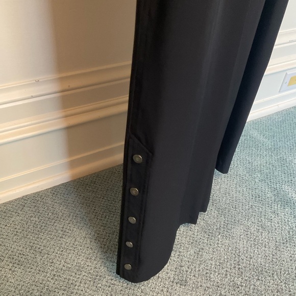 Jean Paul Berlin Black Wide Leg Pants with Gunmetal Buttons - Picture 2 of 3